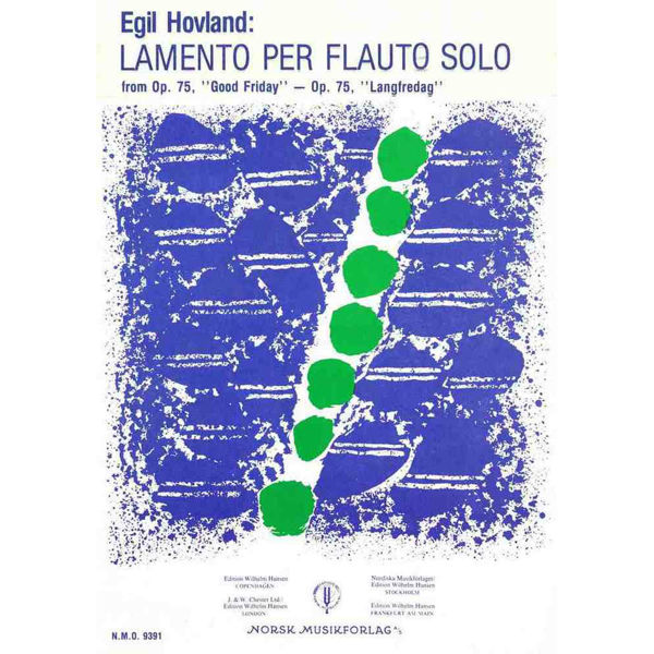 Lamento Per Flauto Solo Op.75, Egil Hovland - Fløyte