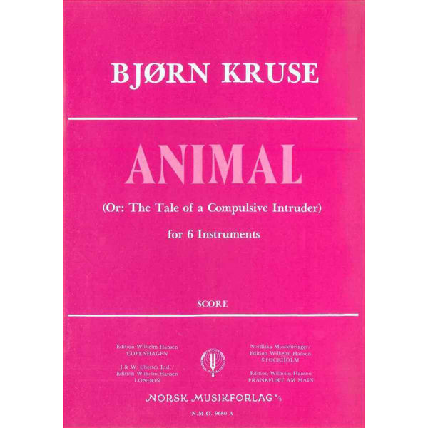 Animal For 6 Instruments, Bjørn Kruse - Partitur