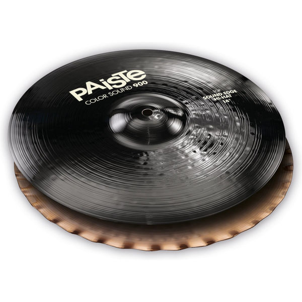 Hi-Hat Paiste 900 Colour Sound Black, Sound Edge 14, Pair