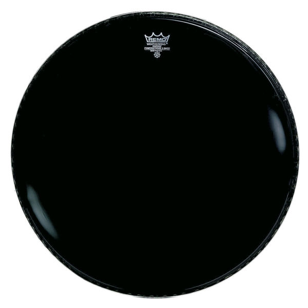 Stortrommeskinn Remo Powerstroke 3 Ebony, P3-1026-ES, 26 m/Falam Slam Patch