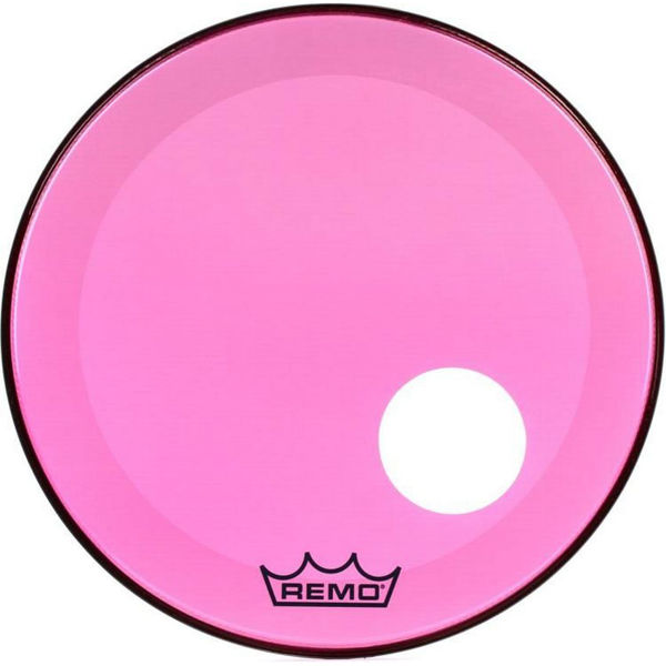 Stortrommeskinn Remo Powerstroke 3 Colortone, P3-1322-CT-PKOH, 22, Pink, m/Offset Hull