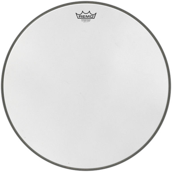 Stortrommeskinn Remo Powerstroke 3 White Suede, P3-1820-WS, 20 m/Falam Slam Patch