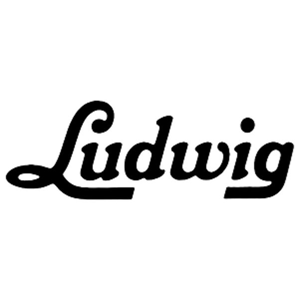 Logo Ludwig P4042, Black Ludwig Script Logo