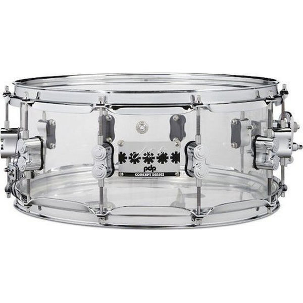 Skarptromme PDP Acrylic, PDSN0614SSCS, 14x6 Chrome Hardware, Chad Smith