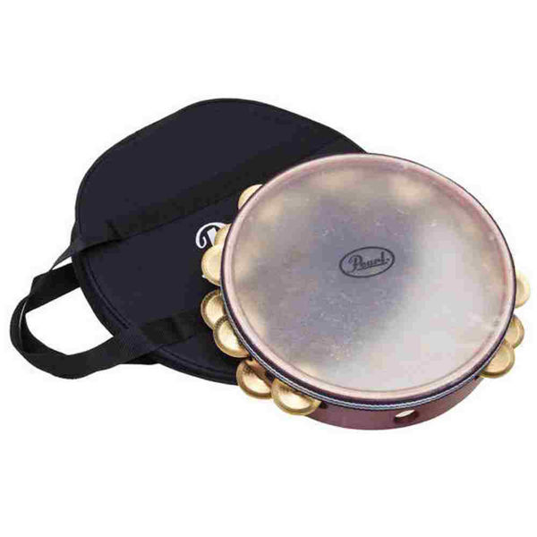 Tamburin Pearl PETM-1017, Symphonic, Brass Jingles & Bag, Calf Head