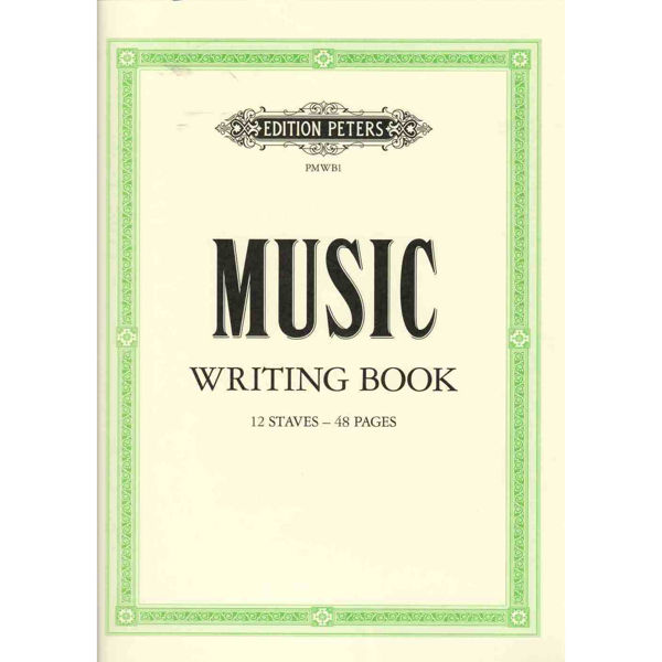 Noteskrivebok 12 Staves 48 Pages (Music Writing Book Edition Peters)