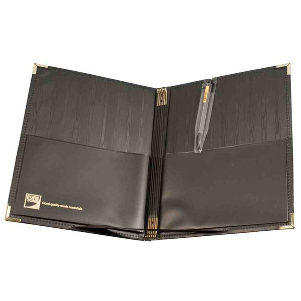 Kormappe Purtone svart skinn A4