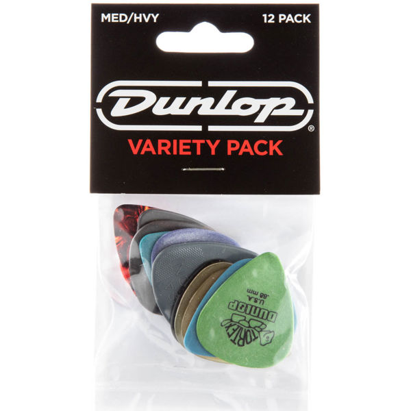 Plekter Dunlop Medium/Heavy Nylon 12 stk ass.