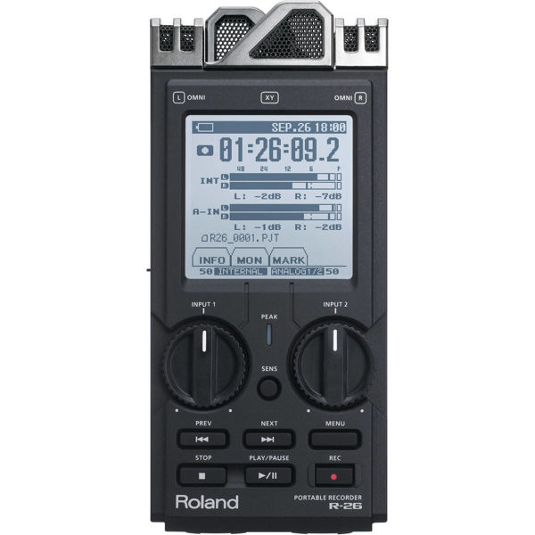 Handy Recorder Roland R-26, Portabel Stereo Recorder, Black