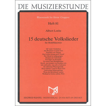 15 deutsche Volkslieder, Albert Loritz. Woodwind Trio