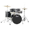 Slagverk Pearl Roadshow RS505C/C31, 20 m/Stativer, Cymbaler og Stol, Chrome Hwd, Jet Black