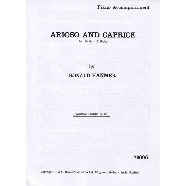 Arioso and caprice for Eb horn and Piano, Ronald Hanmer