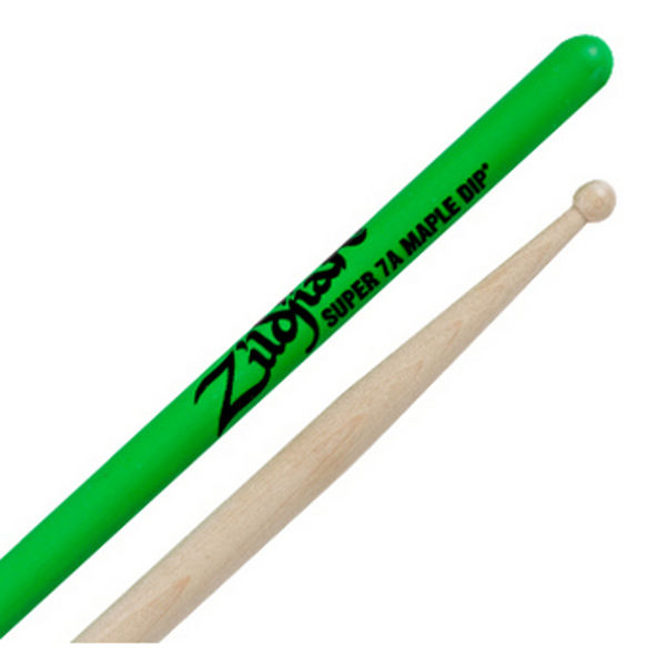 Trommestikker Zildjian Green Dip S7AMG, Maple, Wood Tip