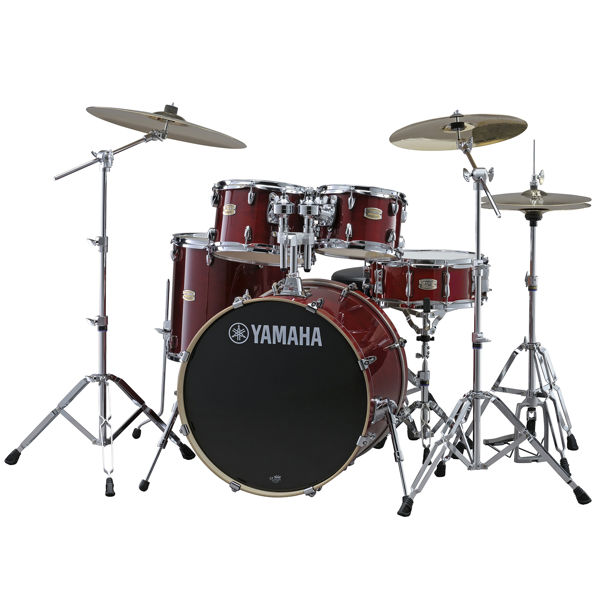 Slagverk Yamaha Stage Custom Birch SBP0F5CR7, 20, m/Stativer, Cranberry Red