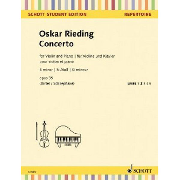 Concerto B minor op. 35, Oscar Rieding. Violin and Piano
