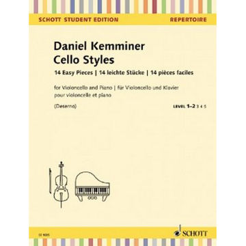 Cello Styles. 14 Easy Pieces for Cello and piano. Daniel Kemminer