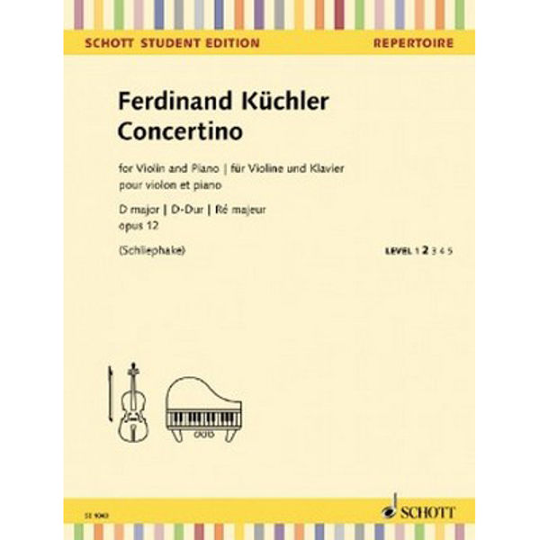 Concertino D-major op. 12, Ferdinan Küchler. Violin and Piano