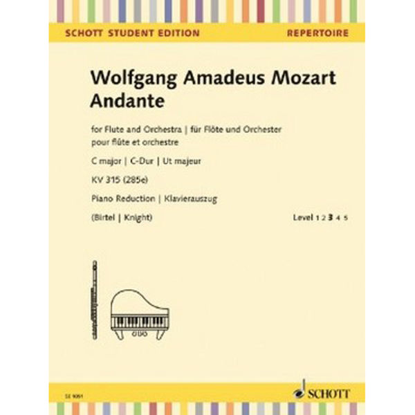 Mozart - Andante for Flute and Orchestra, Version for Flute and Piano