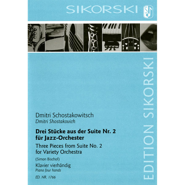 3 Pieces from Suite No. 2 for Variety Orchestra for piano four-hands, Shostakovich