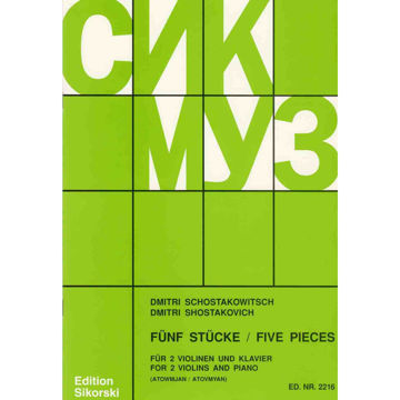 Five Pieces for 2 Violins and Piano, Dmitri Shostakovich