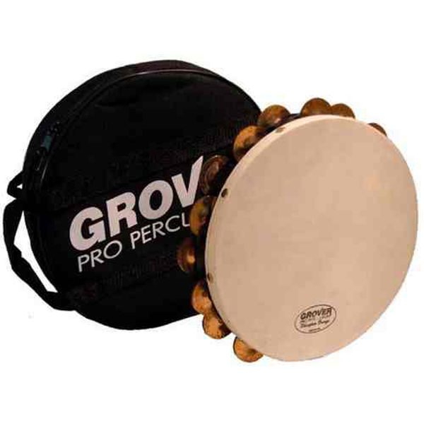 Tamburin Grover T2/PhBr, Phosphor Bronze Jingles m/Bag 10, Calf Head