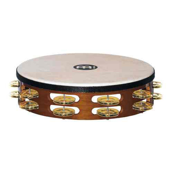 Tamburin Meinl TAH2B-AB, Dobbel m/Skinn, 10 Brass Jingle, African Brown