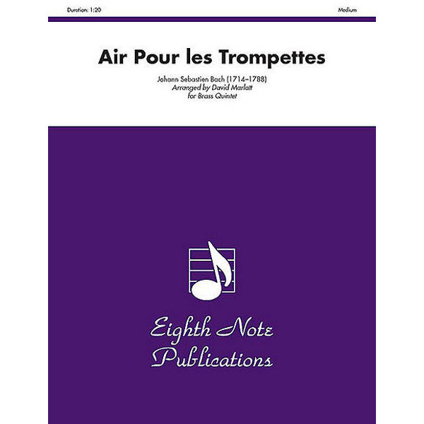 Air Pour Les Trompettes (832), J.S. Bach - 2 Trompeter/Orgel