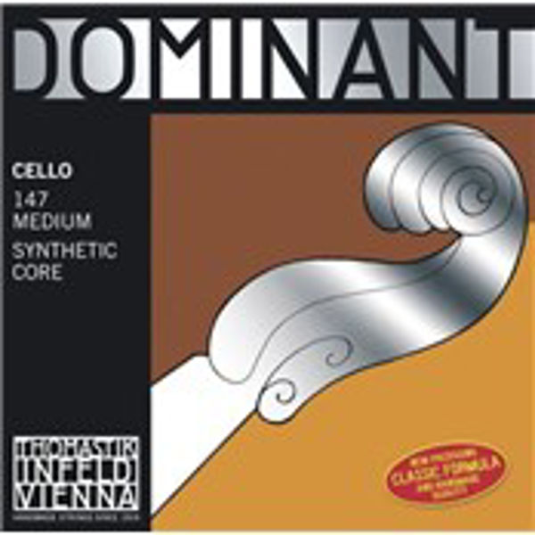 Cellostrenger Thomastik-Infeld Dominant 1/4 Medium Synthetic Core, Chrome Wound, Sett