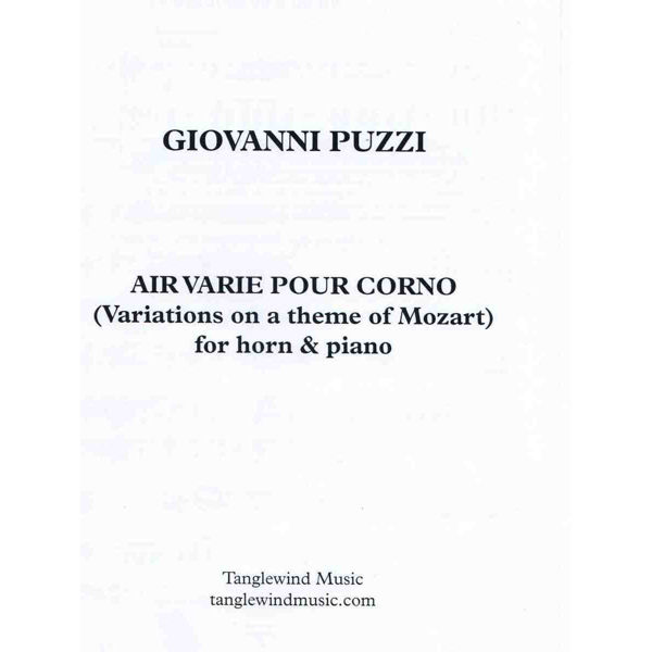 Puzzi: Air Varie pour Corno, Variations on a theme of Mozart, Horn Eb solo and Piano arr Stephen Roberts