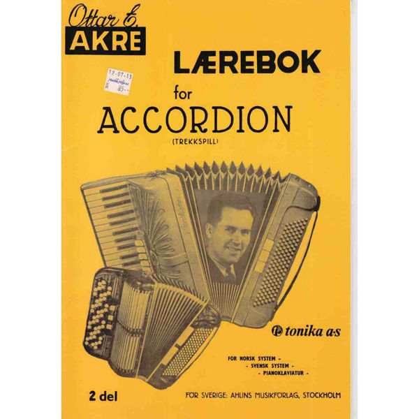 Lærebok For Accordeon 2, Ottar Akre - Trekkspill
