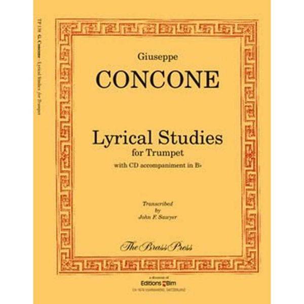 Concone Lyrical studies - Trumpet i Bb with Mp3 acc