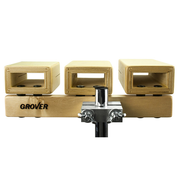 Temple Blocks Grover TPB-XS, 3-Piece Set w/Mounting Clamp