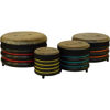 Pedagogtrommer Trommus E1u, A1u-B1u-C1u-D1u, Set Of 4 Drums w/Natural Skin