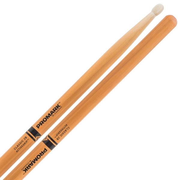 Trommestikker Pro-Mark ActiveGrip 2B Hickory, TX2BW-AGC, Clear, Wood Tip