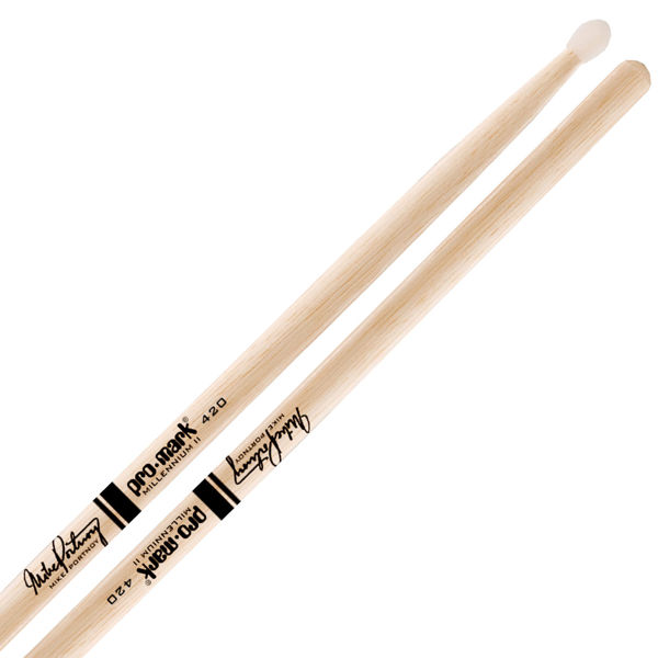 Trommestikker Pro-Mark Autograph Mike Portnoy 420N, TX420N, Hickory, Nylon Tip