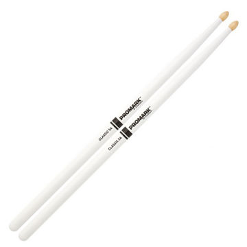 Trommestikker Promark American Hickory Lakk 5A, TX5AW, Wood Tip, White