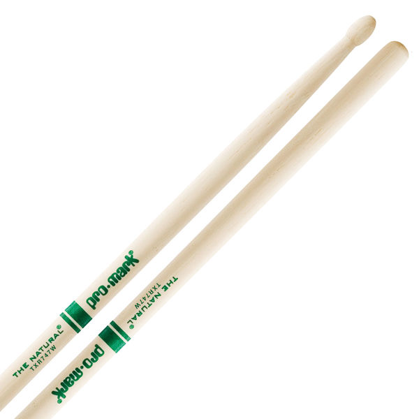 Trommestikker Pro-Mark American Hickory Natural 747, TXR747W, Wood Tip