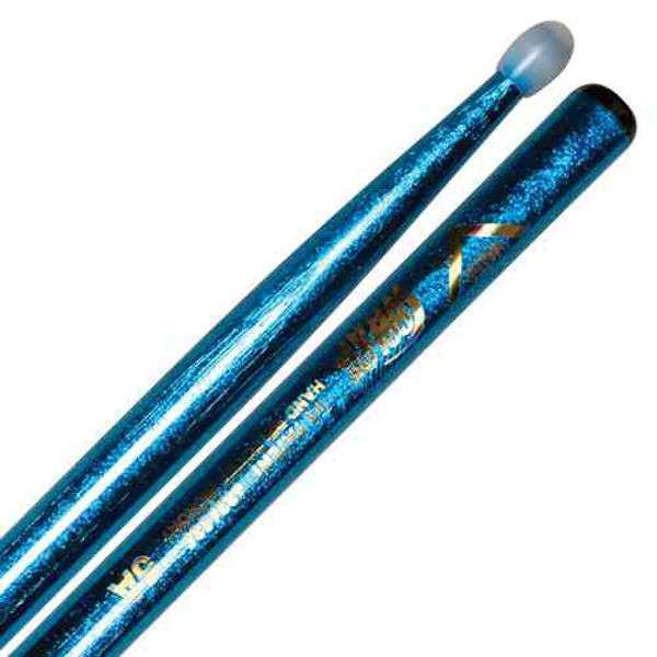 Trommestikker Vater Color Wrap 5AN Blue Sparkle, VCB5AN, Hickory, Nylon Tip