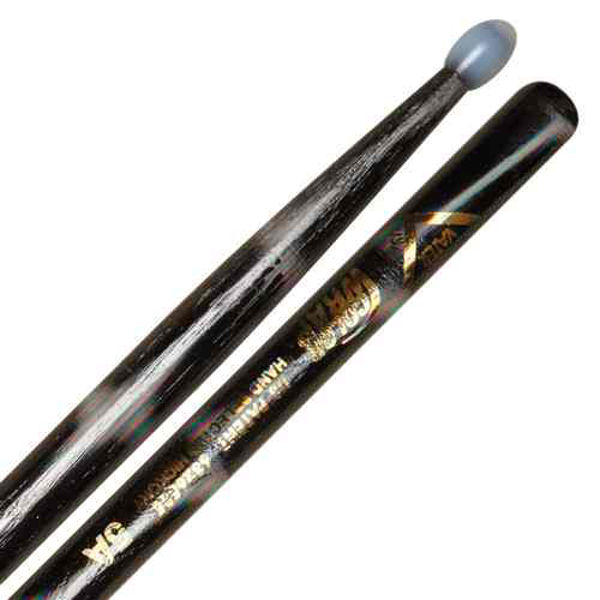 Trommestikker Vater Color Wrap 5AN Black Optic, VCBK5AN, Hickory, Nylon Tip