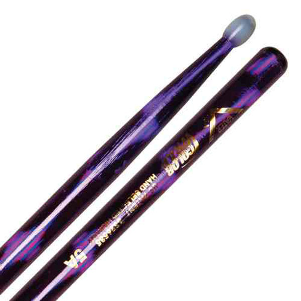 Trommestikker Vater Color Wrap 5AN Purple Optic, VCP5AN, Hickory, Nylon Tip