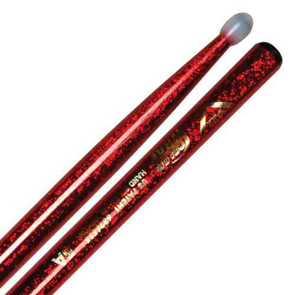 Trommestikker Vater Color Wrap 5AN Red Sparkle, VCR5AN, Hickory, Nylon Tip