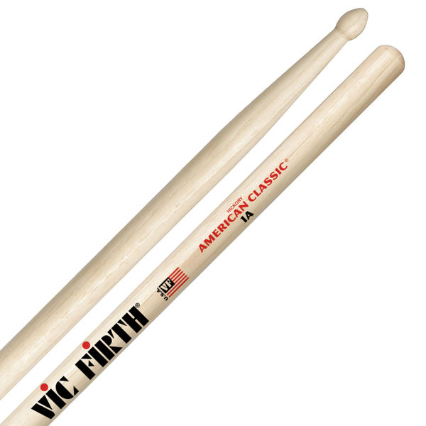 Trommestikker Vic Firth American Classic 1A, Hickory, Wood Tip