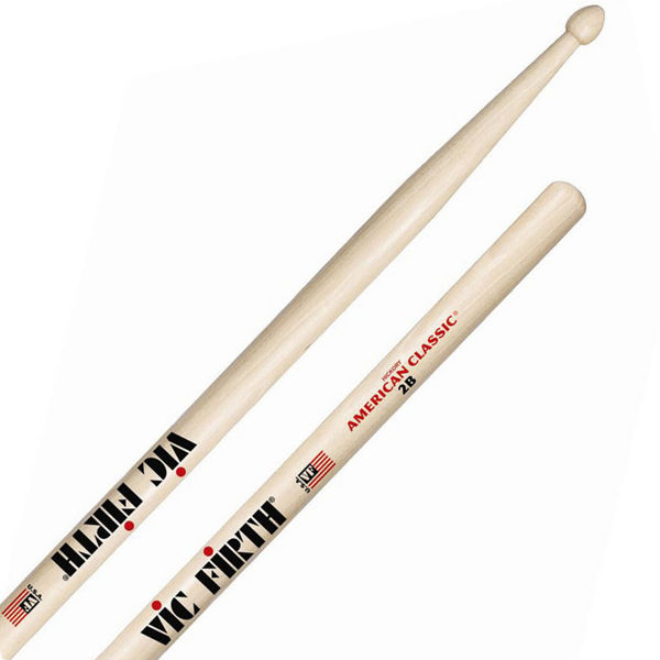 Trommestikker Vic Firth American Classic 2B Hickory, Wood Tip