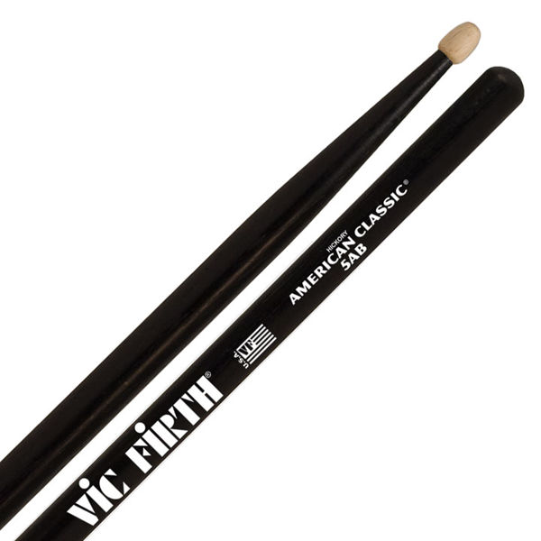 Trommestikker Vic Firth American Classic Black 5A Hickory, Wood Tip
