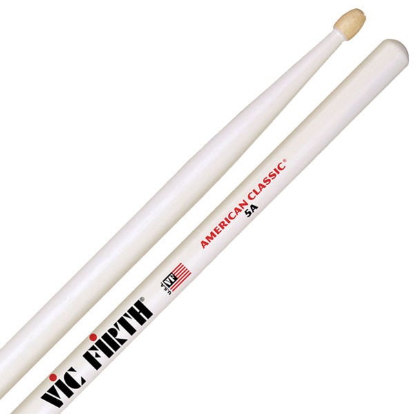Trommestikker Vic Firth American Classic White 5A Hickory, Wood Tip