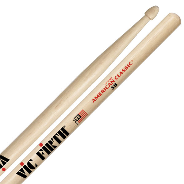 Trommestikker Vic Firth American Classic 5B Hickory, Wood Tip