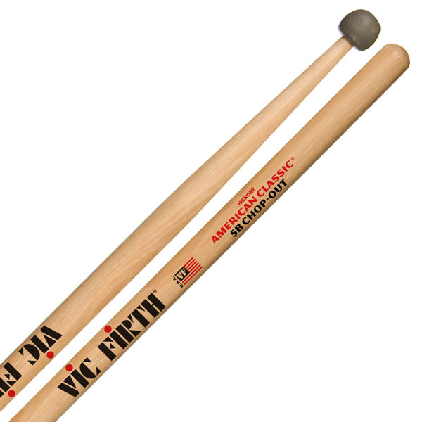 Trommestikker Vic Firth American Classic 5BCO Chop Out, Hickory, Rubber Tip