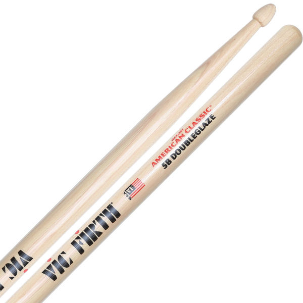 Trommestikker Vic Firth American Classic 5BDG Hickory, Double Glaze, Wood Tip