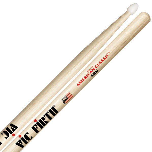 Trommestikker Vic Firth American Classic 5BN Hickory, Nylon Tip