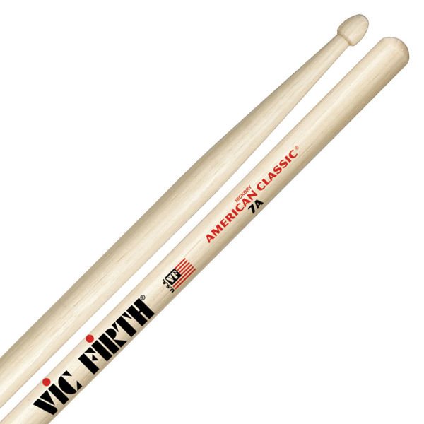 Trommestikker Vic Firth American Classic 7A Hickory, Wood Tip